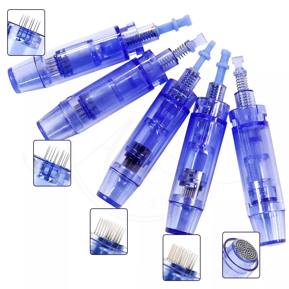 JARUM MYM DR.PEN UKURAN 1P/ 3P /5P /7P / NANO, 12PIN, 36PIN, 42PIN BB GLOW DAN MTS Biru