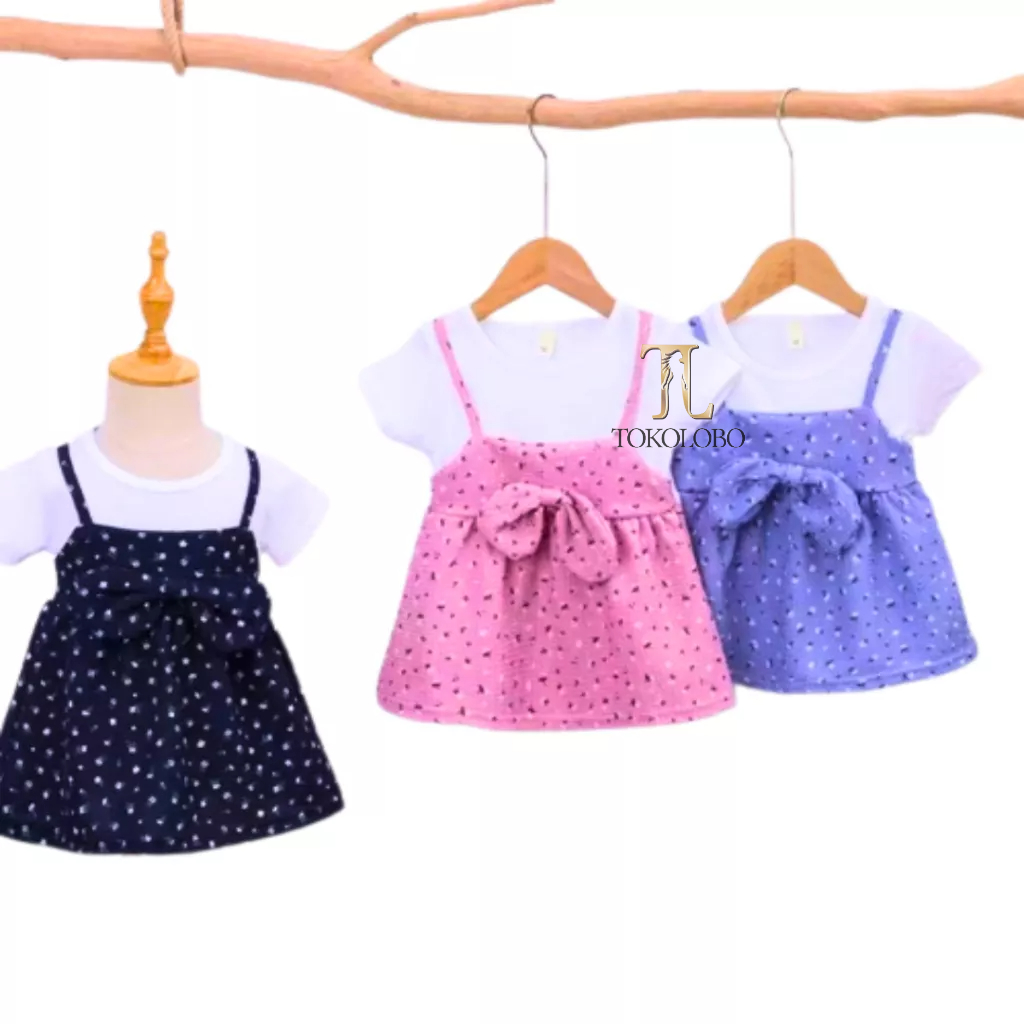 tokolobo (IMPORT) Dress Anak Cirli Ribbon KD 013