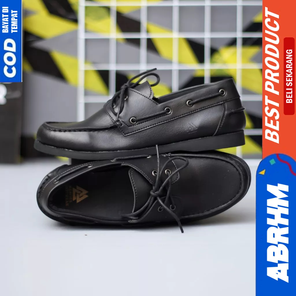 ABRHM Sepatu Formal Hitam Casual Kerja Pantofel Pria