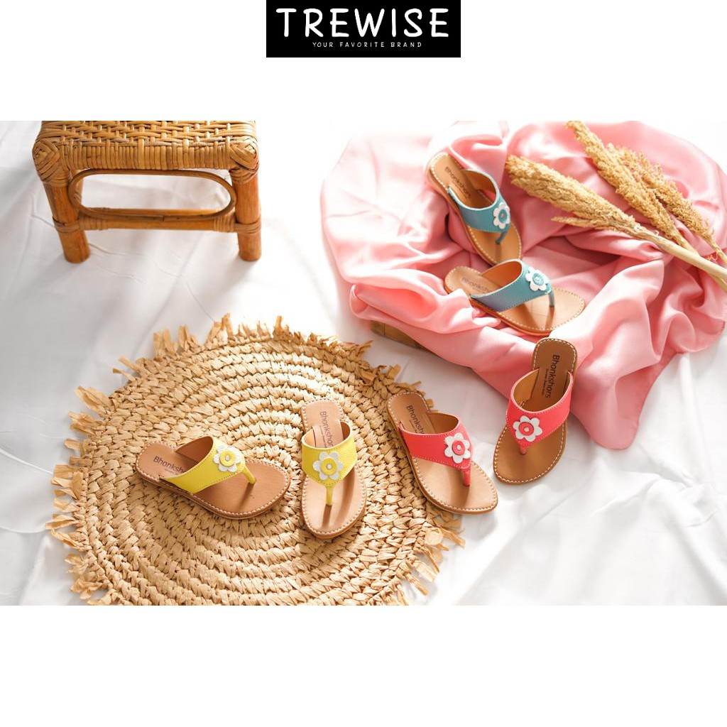 Sandal kulit anak perempuan / Flower sandal