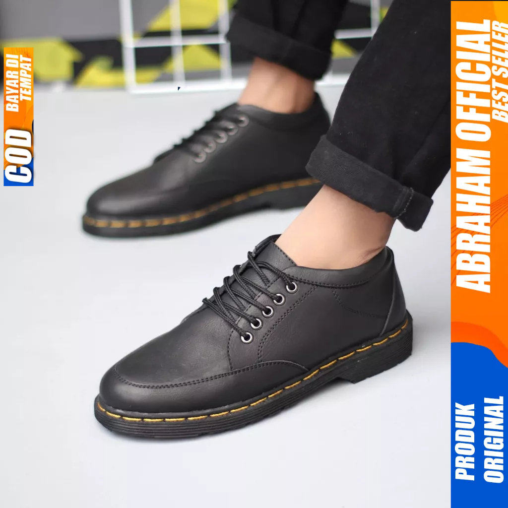 Sepatu Docmart Formal Casual Pantofel Kerja Hitam Pria