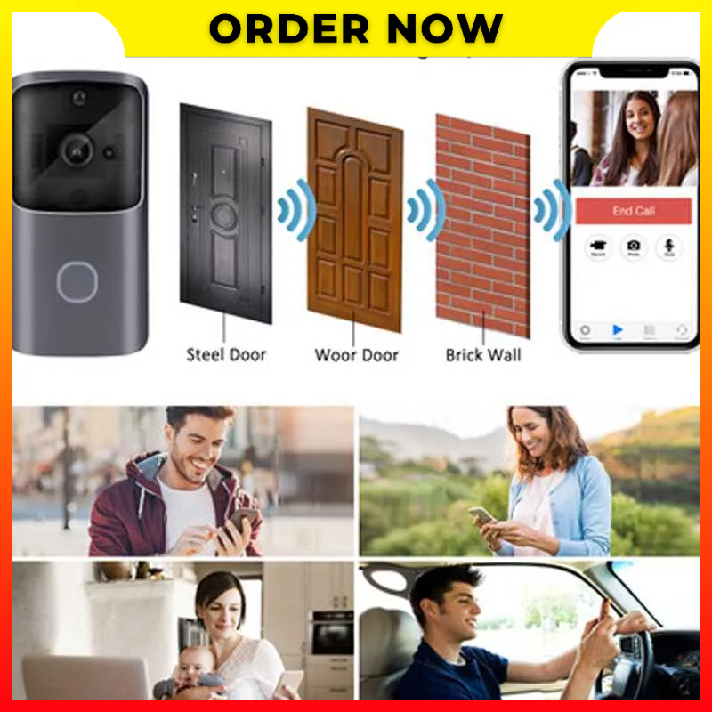 Bel Pintu Kamera Keamanan APP Ponsel Monitor Rumah dari Jarak Jauh Smart Home Nirkabel WIFI Visual HD Video Audio WowCam App M10 - 7RHK0AGY