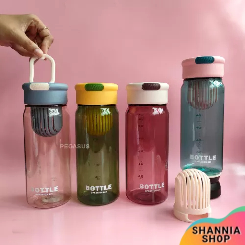 KJ5550 Botol Minum Filter Portable Olahraga Kantor Sekolah 650ml Anti Tumpah Dengan Sedotan / Tumbler