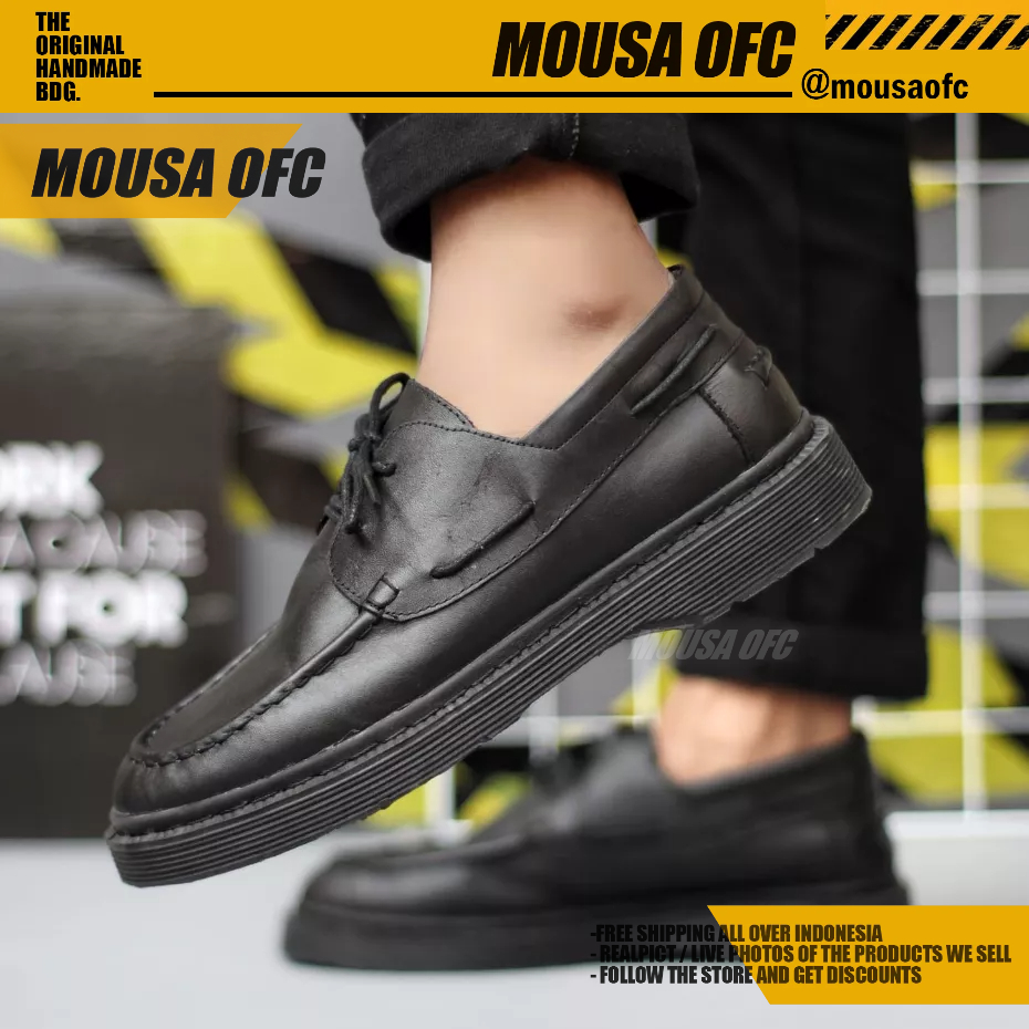 Sepatu Docmart Low Boots Hitam Tali Pria