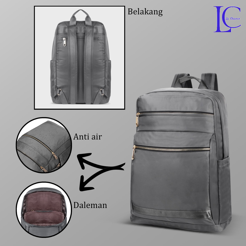 RANSEL IMPORT BRANDED PREMIUM BACKPACK FASHION POLOS | TAS PUNGGUNG RANSEL SEKOLAH / KULIAH | Merk La Chance