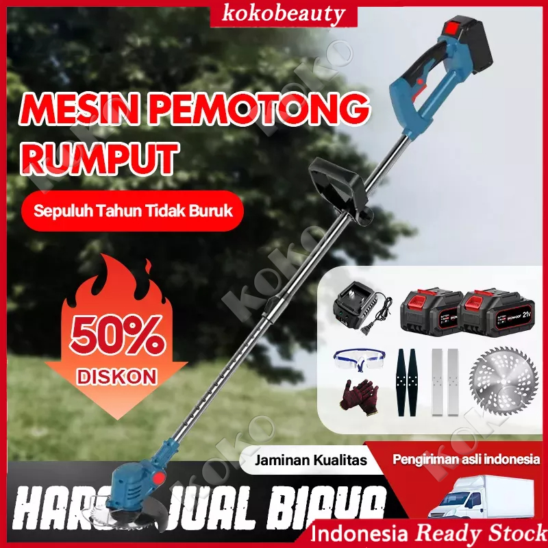 【Penjual Lokal】Mesin potong rumput listrik 48V/36V Mesin rumput baterai baru Mesin pemotong rumput alat pemotong rumput Pemotong rumput alat pemotong rumput Pemotong rumput elektrik Kekuatan tinggi