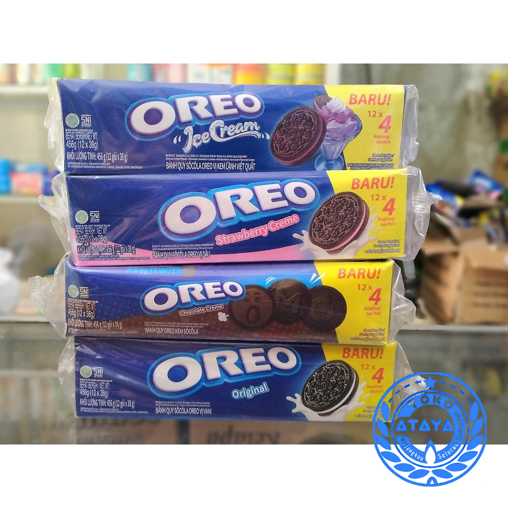 

(BOX) Oreo Biskuit 4 Keping (12pcs x 38gr) grosir toko snack