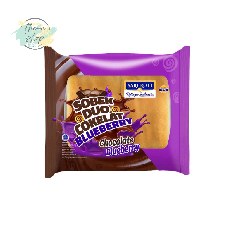 

Sari roti Sobek duo Cokelat blueberry sarikaya keju