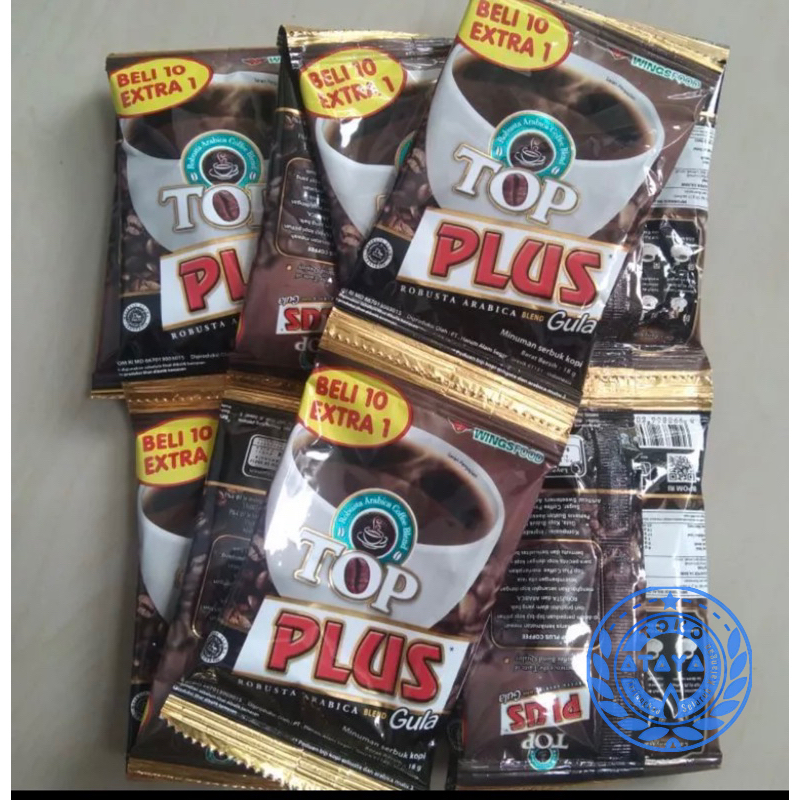 

kopi top plus gula renceng 18g x10