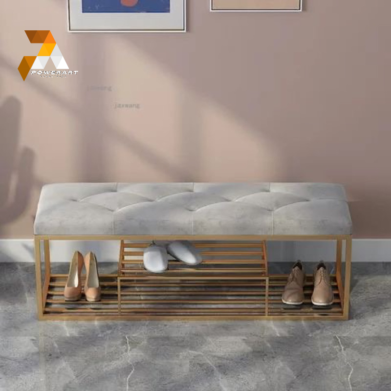 RAK SEPATU MINIMALIS RAK SEPATU SOFA GOLD KURSI RAK SEPATU KURSI DUDUK SEPATU KURSI GOLD BENCH STOOL