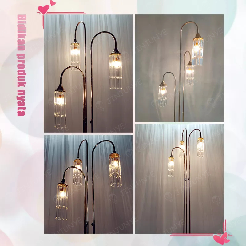 Garansi & COD2 Set Lampu Dekorasi Pelaminan Rumbai Lampu Dekorasi Wedding 150cm Standing Lampu