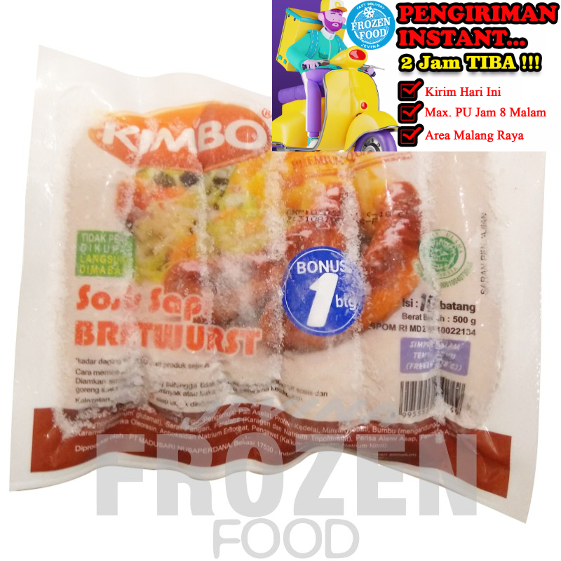 

Kimbo Sosis Sapi Bratwurst 500g Isi 10