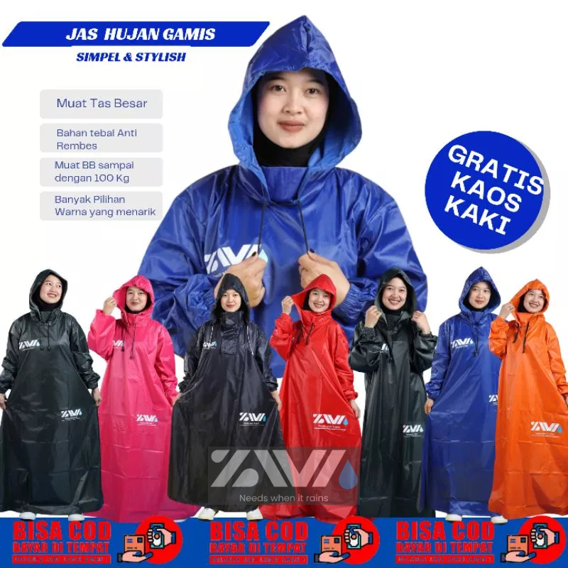 Jas Hujan Gamis Wanita  Muslimah / Jas Hujan Hijab