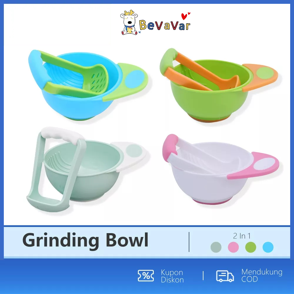 BEVAVAR Baby Food Maker Grinding Bowl Alat Pembuat Makan Anak Bayi