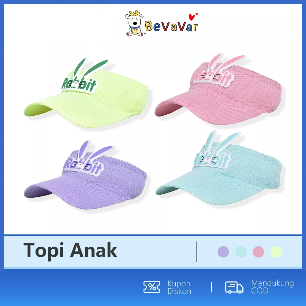 BEVAVAR Topi Anak Perempuan Cewek Hat Anak Topi Sport Anak Anti Uv