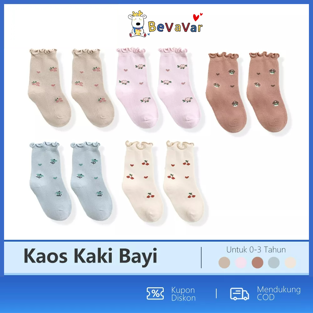 BEVAVAR Kaos Kaki Panjang Bayi Korea Baby Socks