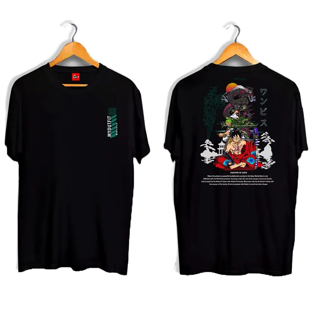 My Outfit.Id | Kaos One Piece Negeri Wano Episode Luffy Zoro Anime Premium Quality
