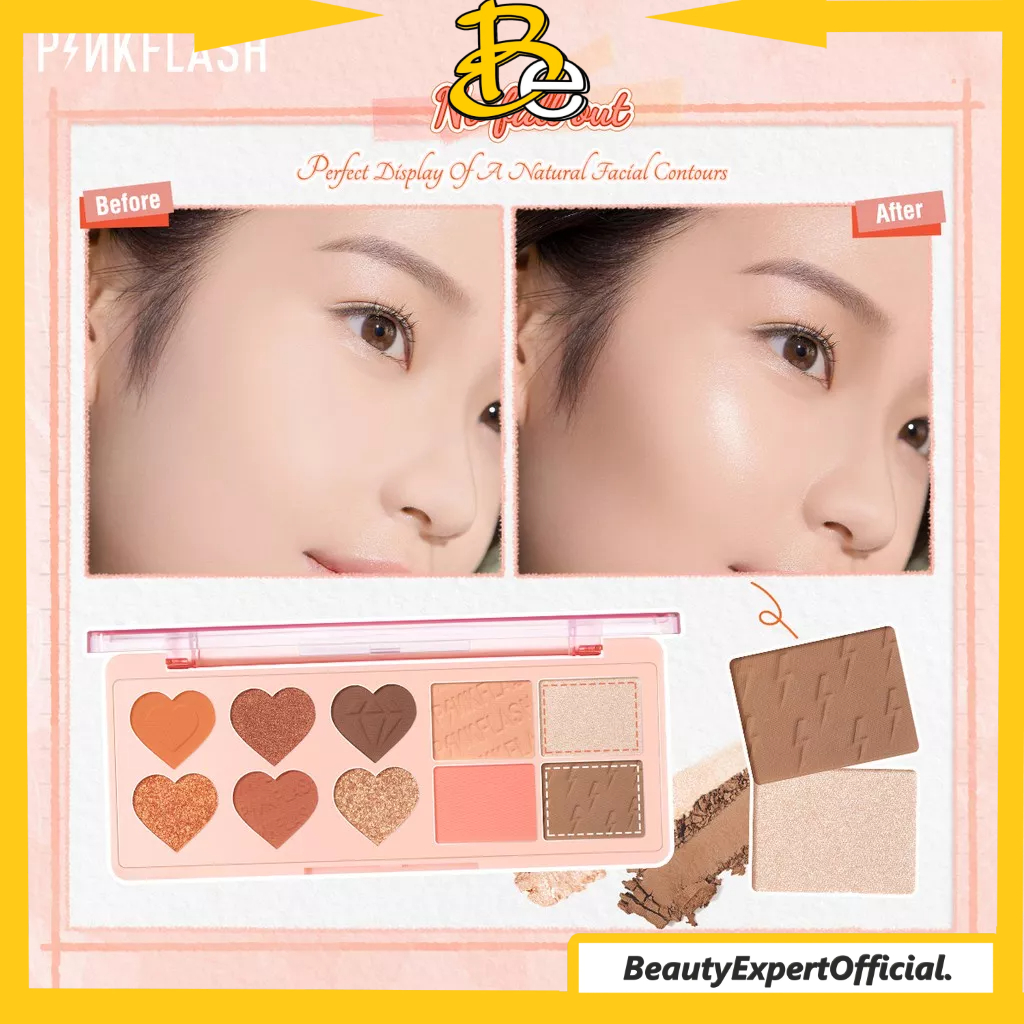⭐️ Beauty Expert ⭐️ PINKFLASH OhMyLove Multi Face Palette PF-M02 - Eye Shadow Blush Highlighter Contour