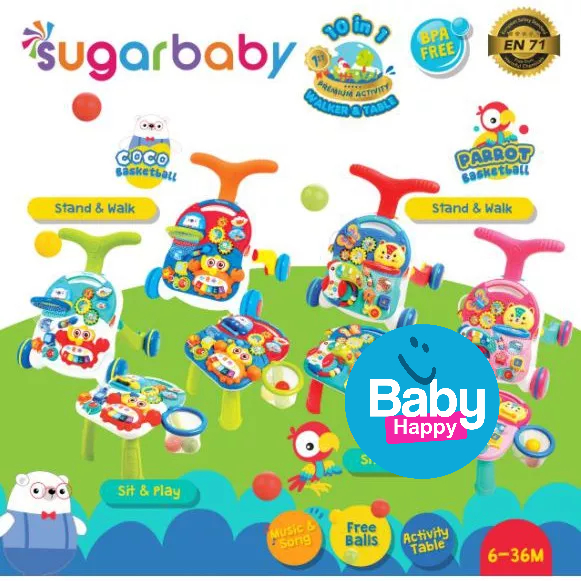 Sugar Baby Walker & Table Push Walker Baby Walker Mini Car sugar baby