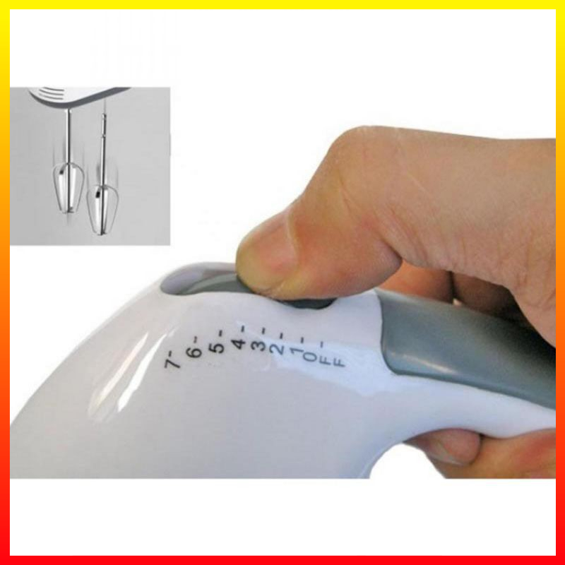 Kitchen Electric 100W 7 Speed ​​Handheld Adonan Kue Food Blender Egg Beater Whisk Hand Mixer SCARLETT HE-133 - OMHAY6WH