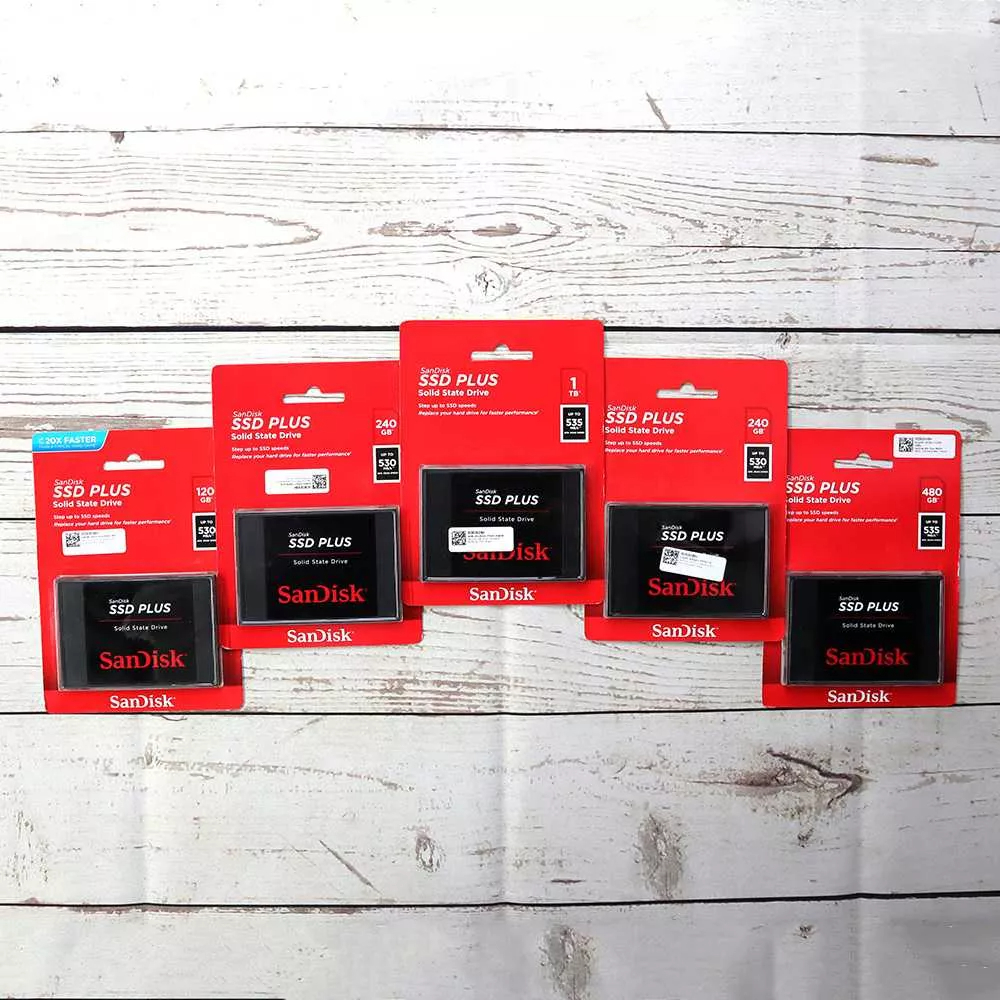 SanDisk Plus SSD SATA (ORI GARANSI 3 TAHUN) 1TB, 500GB, 512GB, 240GB, 256GB High Speed for 480mb/s Laptop, PC, Enclosure external, desktop Harddisk hardisk 1 TB, 500 GB, 512 GB, 250 GB, 240 GB, SATA, SATA2, SATA3, SATA 3.0 Authentic San Disk 2.5 inch