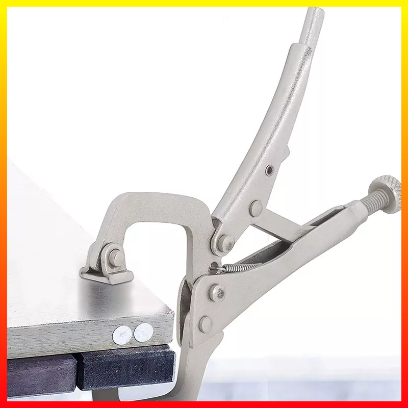 Tang Penjepit Buaya Kayu Besi / Klem Jepit Vise Grip Welding Mouth C Clamp 5 Inch Stabil Grip Anti Slip SPIFFLYER - 7ROTKYSV