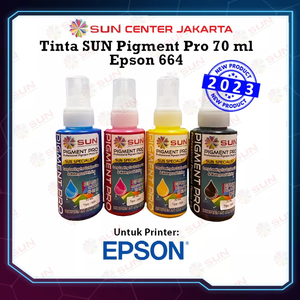 Tinta Epson Pigment Pro 003 / 001 / 664 Korea Terbaik - SUN PIGMENT PRO INK 70 ml