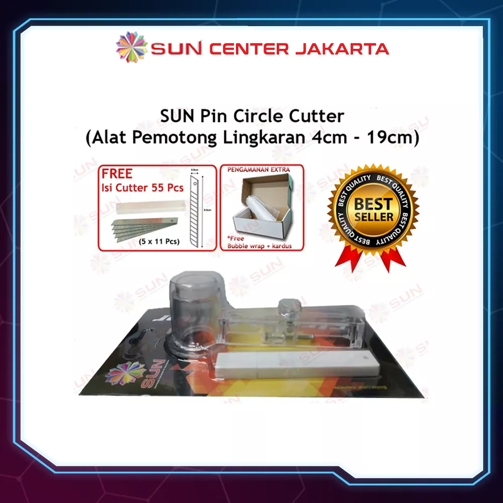 Circle Cutter Premium 4 cm - 19 cm / 8 -32 cm Pisau Alat Potong Kertas Sticker Bulat / Lingkaran / Bundar Kualitas Eksport (bisa potong sticker bontax camel, photo glossy sticker, kertas foto, HVS, Inkjet, Art paper, Duplex, Vinyl, Silky)