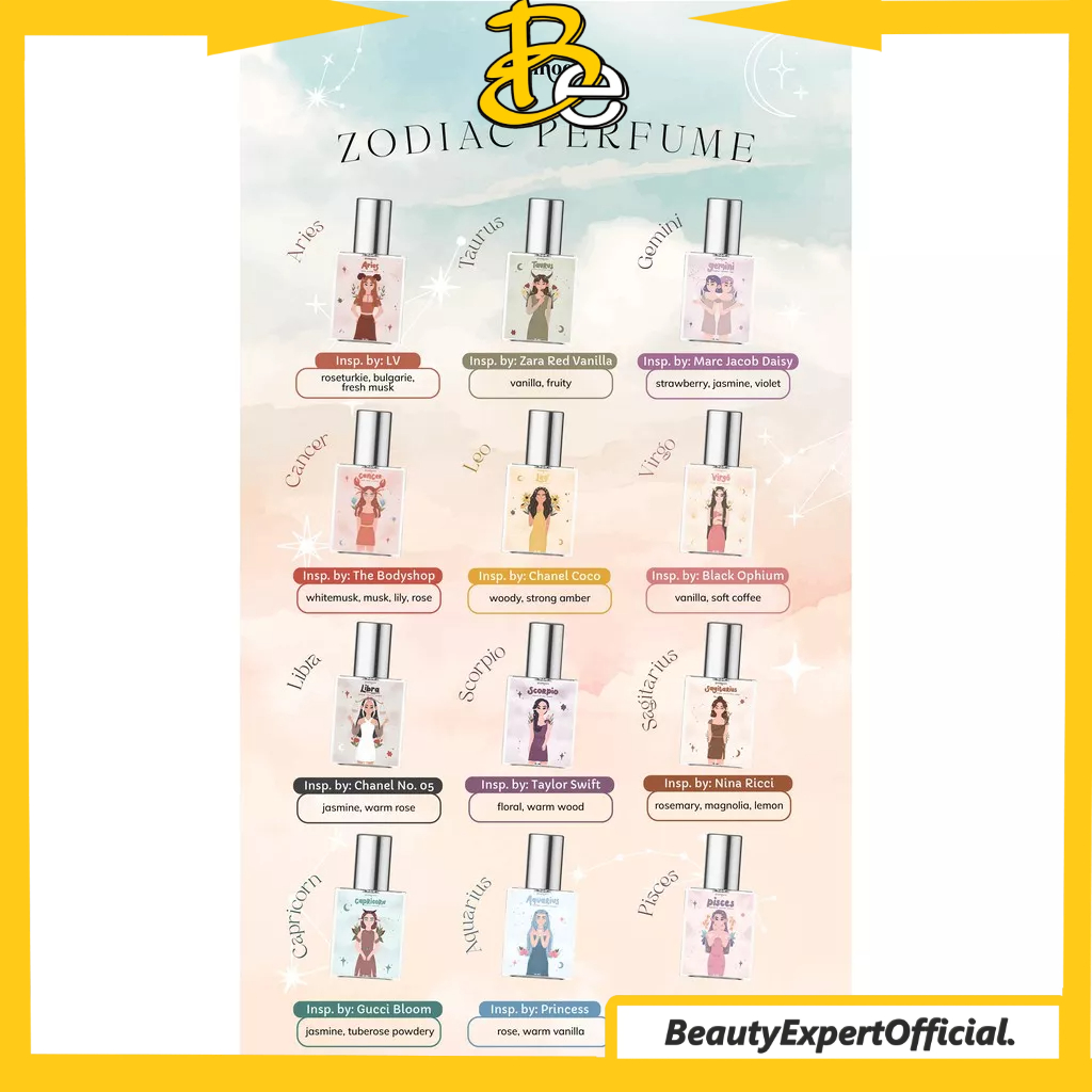 ⭐️ Beauty Expert ⭐️ (BPOM) GEAMOORE ZODIAC SERIES PERFUME / PARFUM ZODIAK 15ml Parfum Wewangian Tubuh