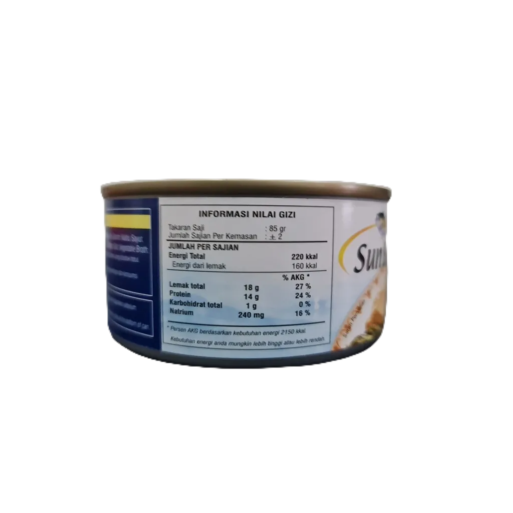 Sun bell Sunbell Potongan Ikan Tuna Chunk in Vegetable Oil Kaleng Cane 185 Gr