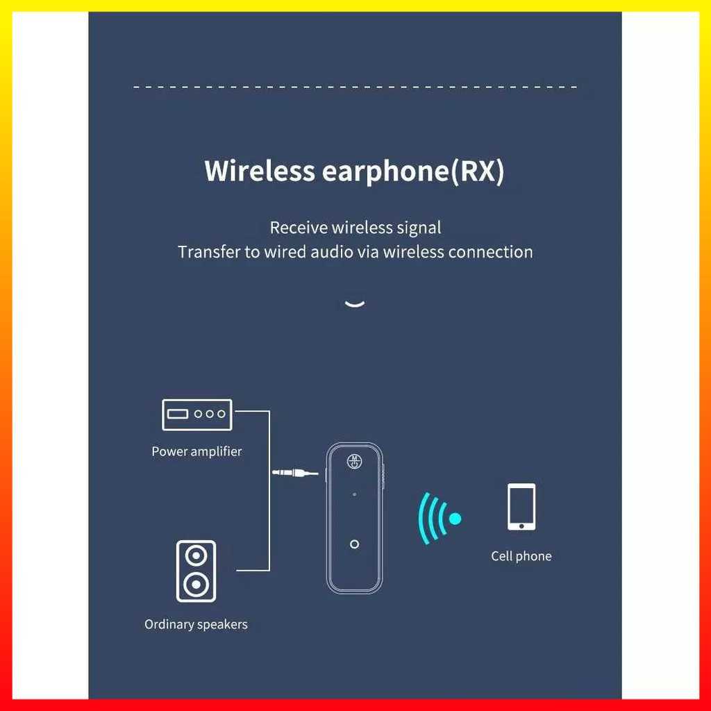 Receiver Transmitter Adapter Bluetooth Mobil Komputer TV Proyektor Speaker Earphone Adaptor Audio Nirkabel Robotsky - QCSC01BK