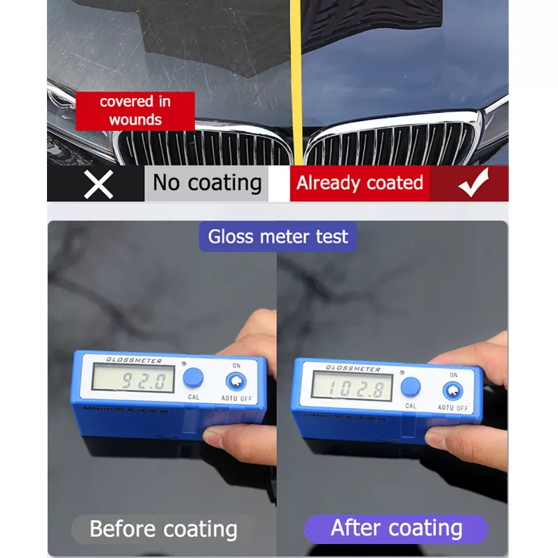 XML Ceramic Nano Coating compound body mobil pelapis melindungi cat dan lebih mengkilap tahan lama wax compon poles body mobil nanocoating cemerlang anti kotor debu dan lumpur terpeleset Car Liquid Ceramic Coat Super Hydrophobic Glass Coating Set