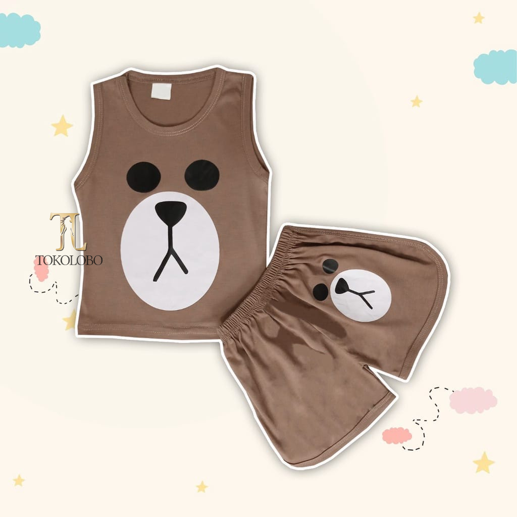 tokolobo set anak singlet bear