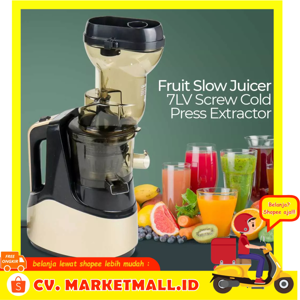 Blender Buah Konsumsi Daya Rendah Copper Motor 150W Fruit Slow Juicer 7LV Screw Cold Press Extractor Machine Filter Free MIUI - WIHA01GD