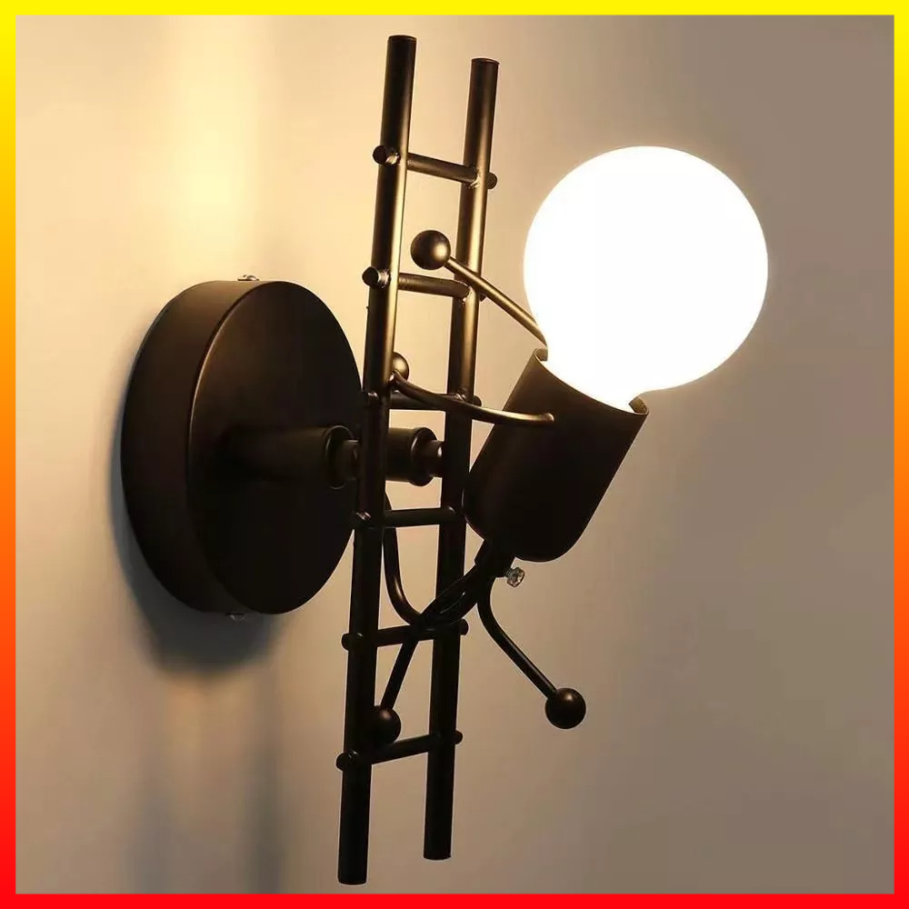 Lampu LED Dinding Kamar Belajar Dekorasi Rumah Minimalis Set Baut Fischer Bracket Warm White 3000K E27 Winlams - 7RLL9XBK