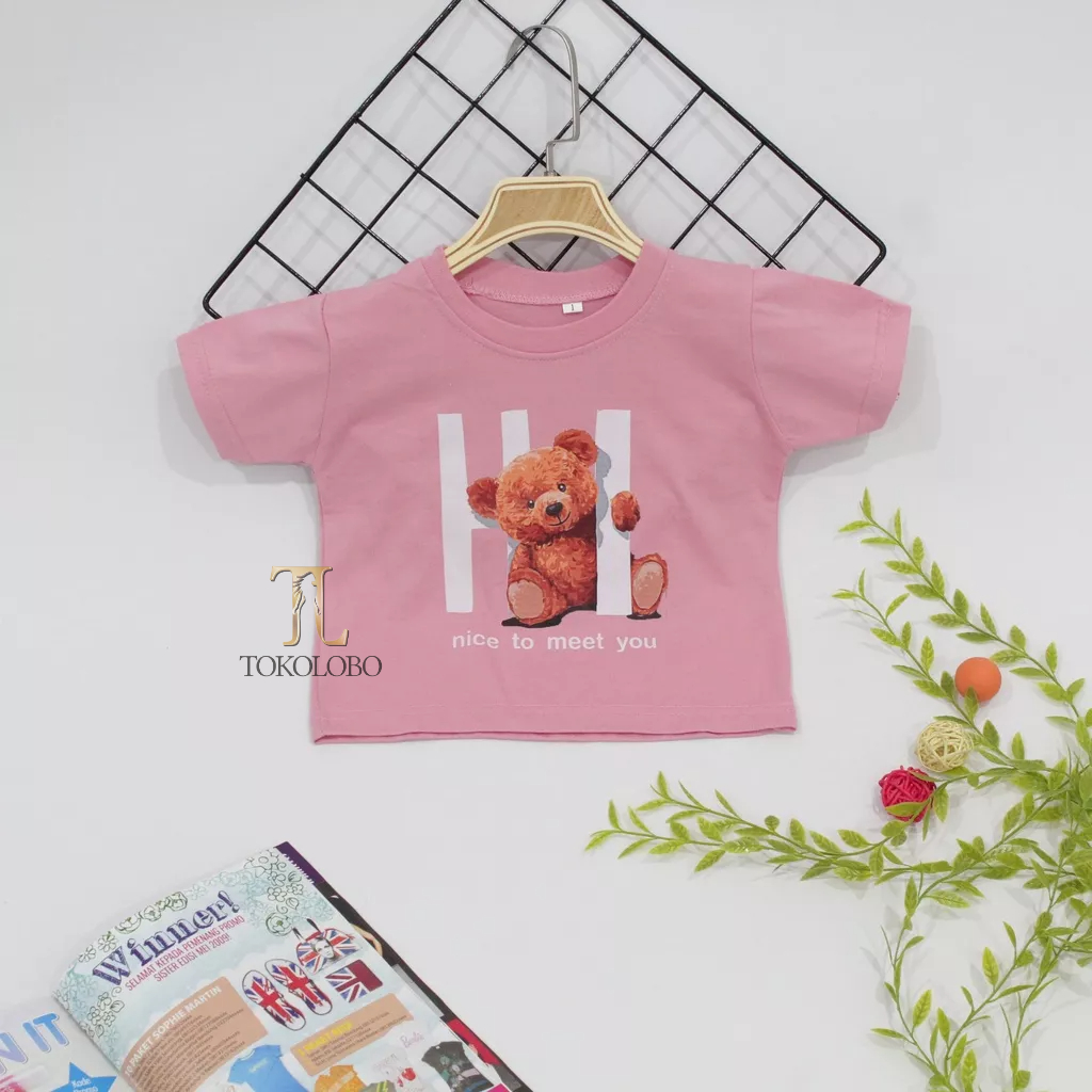 tokolobo Tshirt Anak NTMY Bear Print (Size 1 - 4)