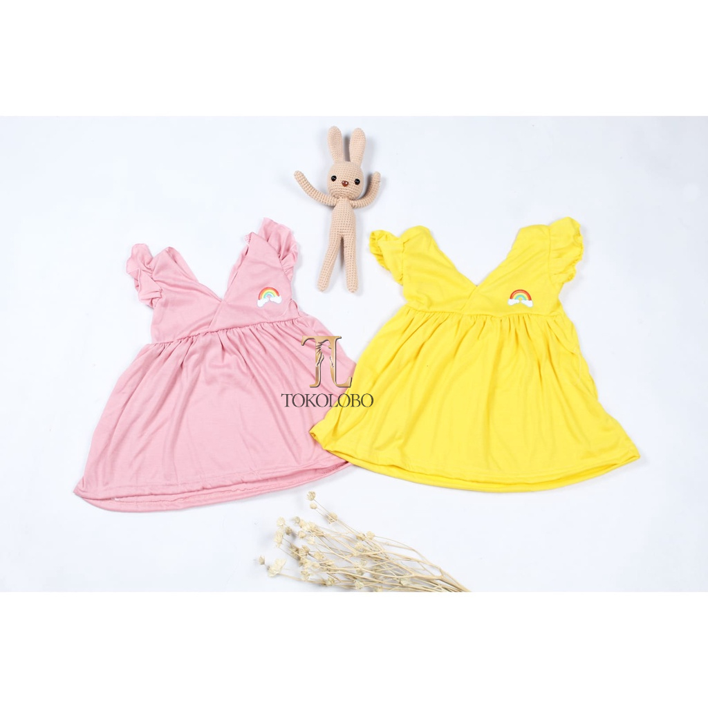 tokolobo 12.12 BIRTHDAY Dress anak rainbow (POLOS)