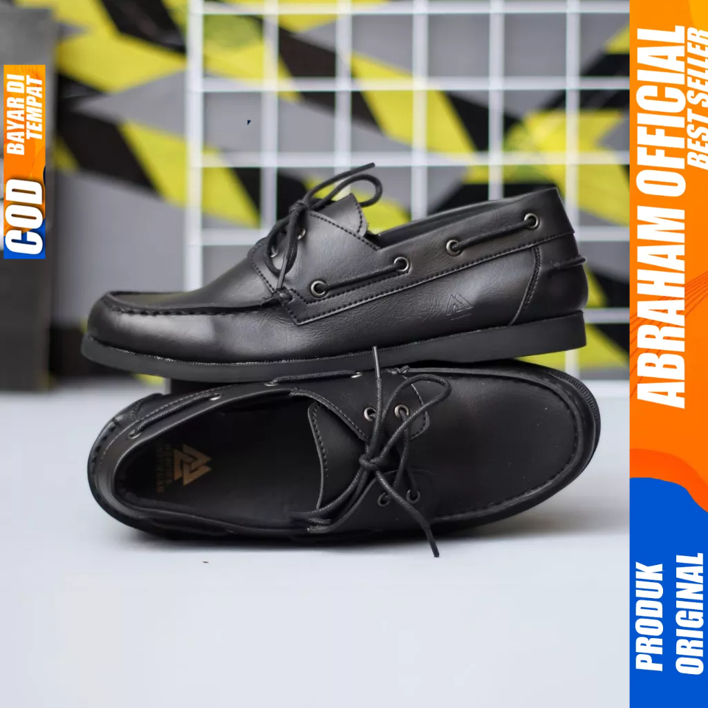 Sepatu Formal Hitam Kerja Pantofel Kulit Pu Pria