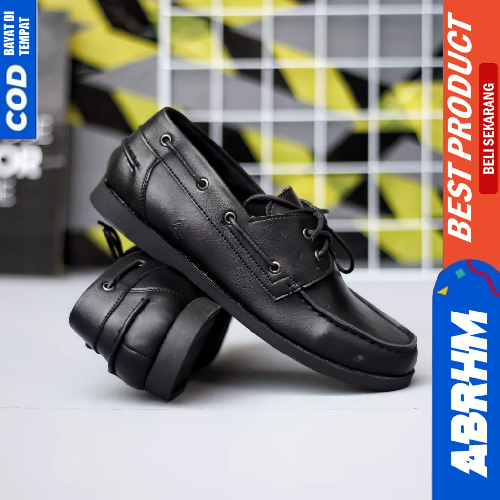 ABRHM Sepatu Formal Hitam Casual Kerja Pantofel Pria