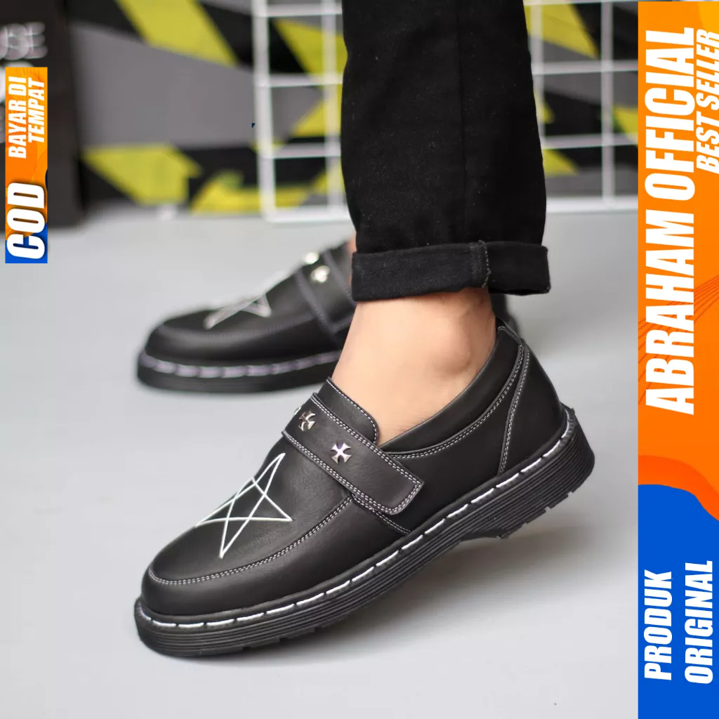 Sepatu Loafers Docmart Casual Formal Kerja Pantofel Hitam Pria