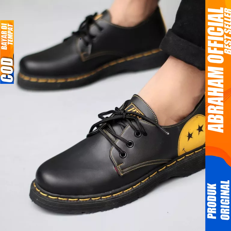 Sepatu Pantofel Docmart Low Boots Hitam Formal Kerja Pria