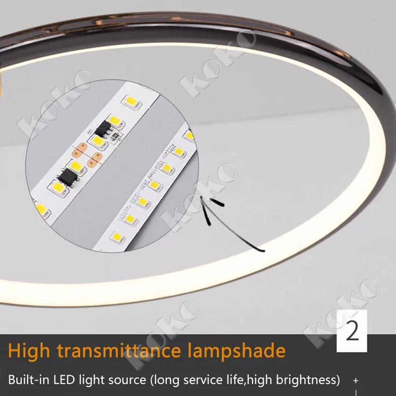 【Penjual Lokal】Ruang Tamu Lampu Gantung Lampu Gantung Ruang Tamu 3-Warna LED Nordic Lampu Gantung Nordic Lampu Hias Rumah Ruang Tamu Lampu