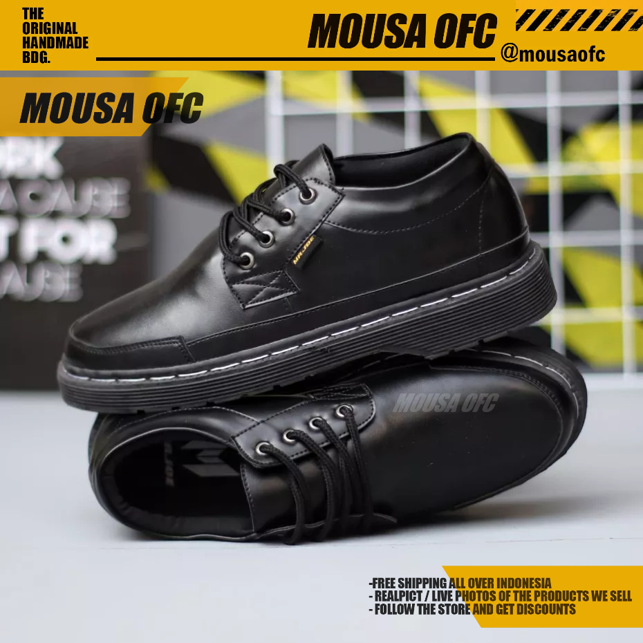 Sepatu Low Boots Docmart Pantofel Formal Hitam Pria