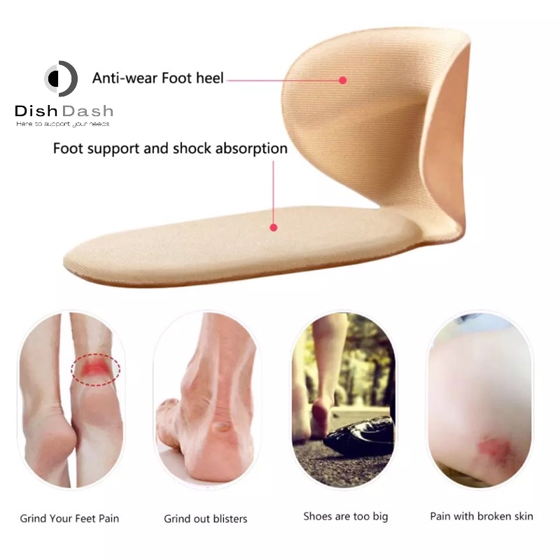 [BAYAR DI TEMPAT] 1 Pasang Insole Sepatu Model T-Shape Cocok Untuk Heels Wanita / Pelindung Tumit