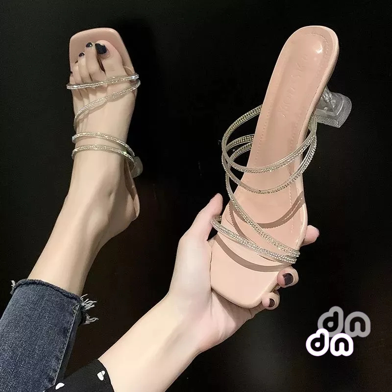 Amira 03 heels sandal wanita tali glitter silang stiletto heels 7 cm