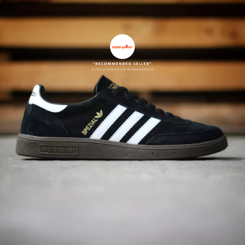 PROMO Sepatu Sneakers Adidas Spezial Handball Black White Premium TOP Quality Include Box, Bahan Kulit Suede ASLI, Harga Termurah