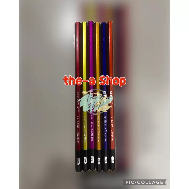 

pensil kenko 6373 2b metallic colors pensil kayu neon