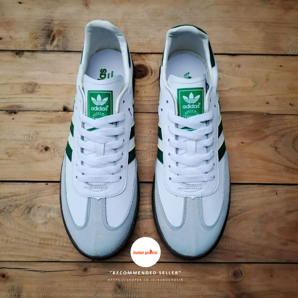 PROMO Sepatu Adidas Samba OG White Green Premium | Sneakers Pria dan Wanita, Harga Murah, Kualitas Mewah dan Terjamin