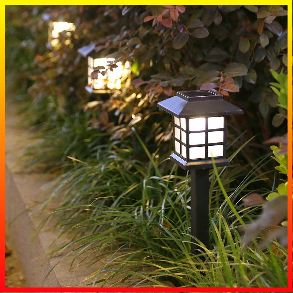 Lampu LED Tancap Tenaga Surya Desain Rumah Kecil Untuk Halaman Rumput Taman Tahan Air 1.2V TaffLED YF-922 - OMLL3RBK
