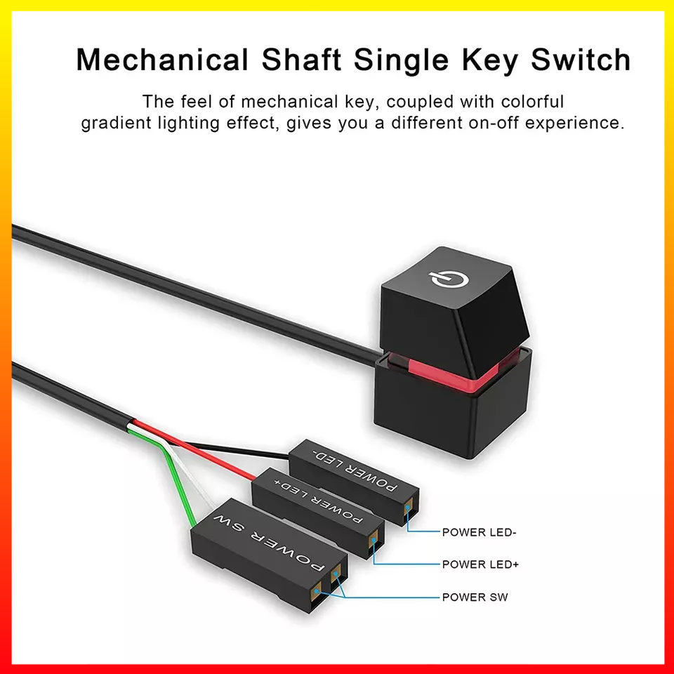 Kabel Tombol Sakelar Daya PC Desktop Komputer Lampu LED Panel Depan 2M MagiDeal M859 - 7RNA14BK